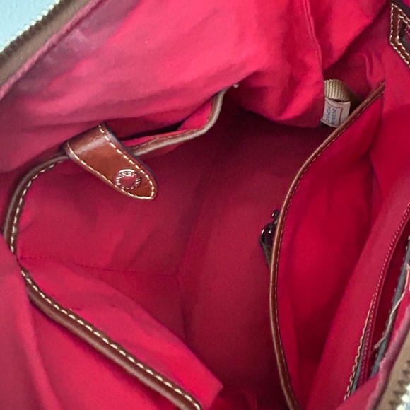 Dooney and Bourke Pebble Leather Hobo Handbag Mushroom Brown - Picture 15 of 16